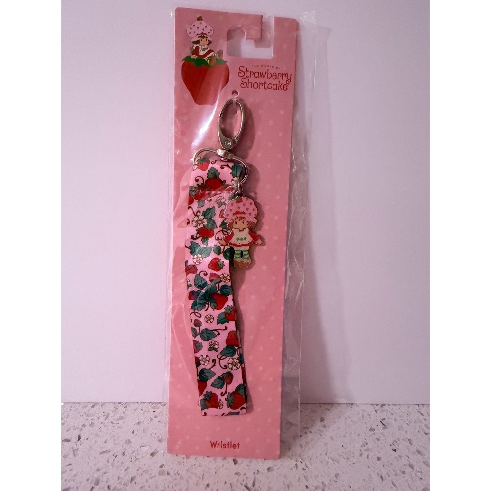 Strawberry Shortcake Wristlet Lanyard Pink Floral Neon Tuesday HIWR-NWT